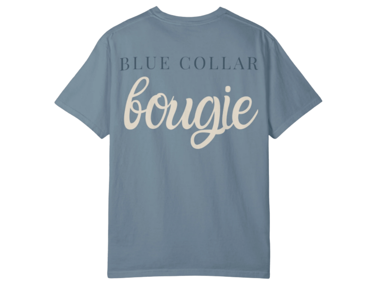 Blue Collar Bougie | Women's Comfort Colors Graphic Tee | Hammer & Honey Co.