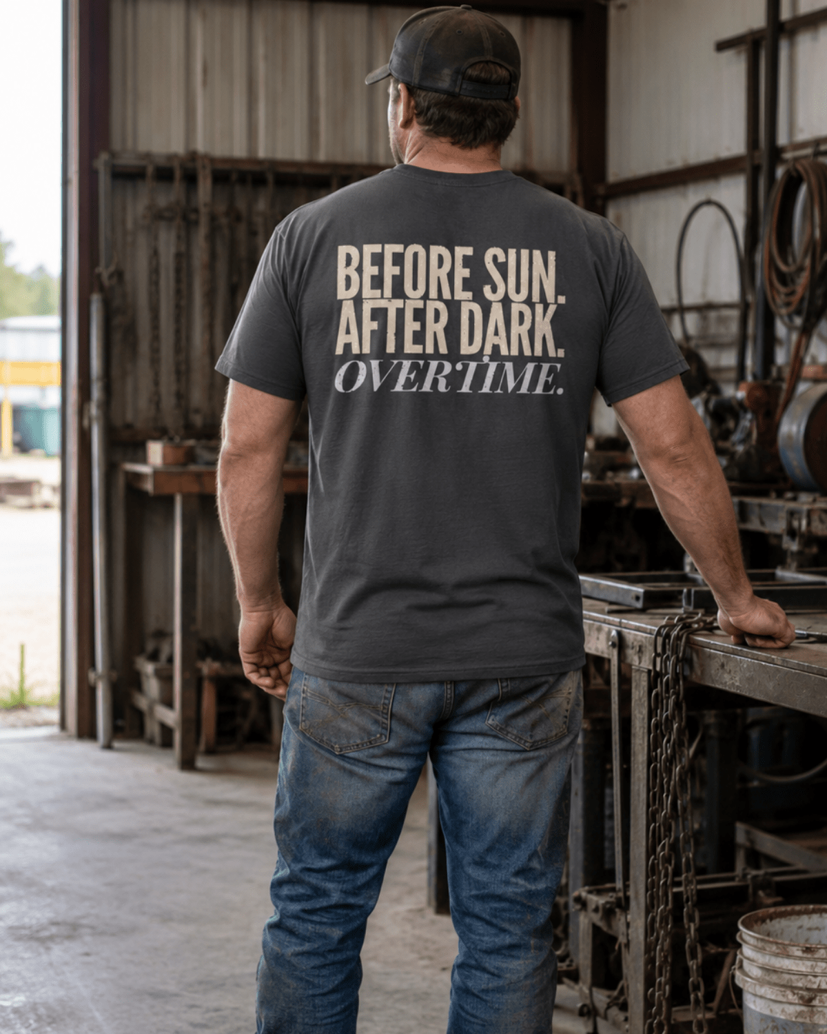 Before Sun. After Dark. Overtime. | Men's Comfort Colors Graphic Tee | Hammer & Honey Co.