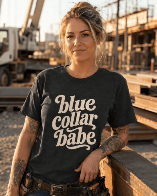 Blue Collar Babe | Women's Bella Canvas Graphic Tee | Hammer & Honey Co.