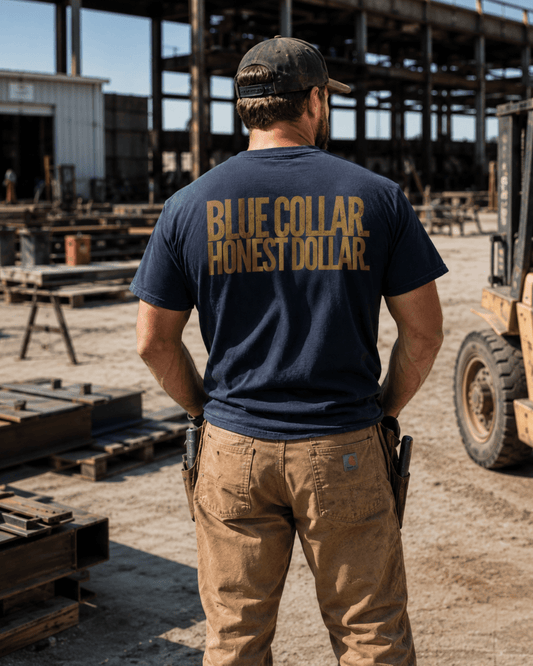 Blue Collar. Honest Dollar. | Men's Comfort Colors Graphic Tee | Hammer & Honey Co.