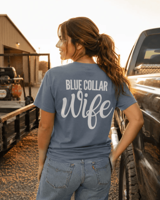 Blue Collar Wife | Women's Comfort Colors Graphic Tee | Hammer & Honey Co.